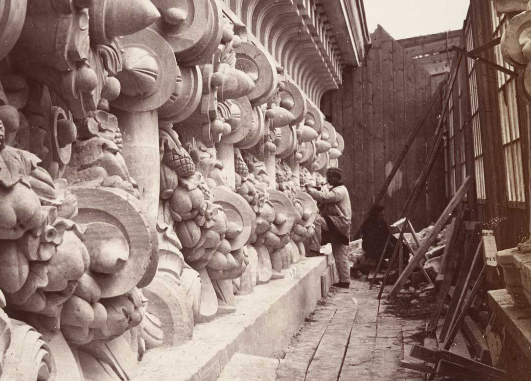 Stone carvers during the construction of the Paris Opéra, Louis-Emile Durandelle, 1865–72. Metropolitan Museum of Art. Stone carvers during the construction of the Paris Opéra, Louis-Emile Durandelle, 1865–72. Metropolitan Museum of Art.