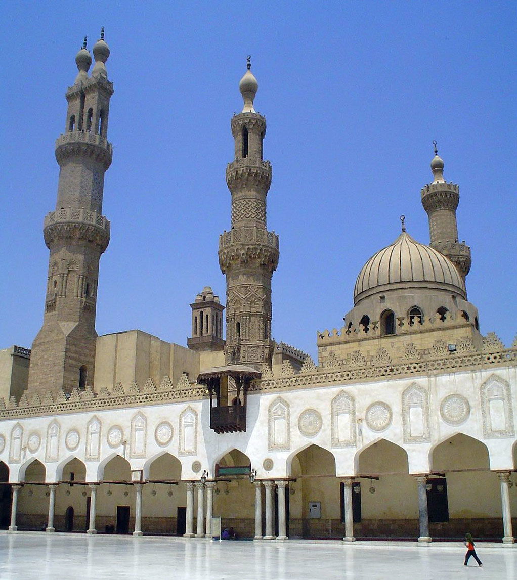 The al-Azhar mosque, Cairo, built during the Fatimid Caliphate during the 10th century.