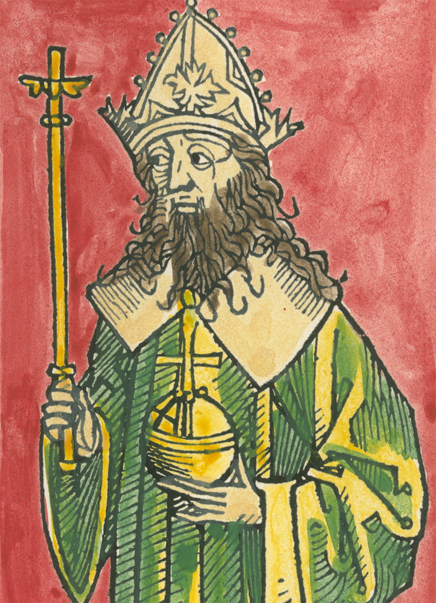 Frederick I Barbarossa, from the Nuremberg Chronicle, 1493.