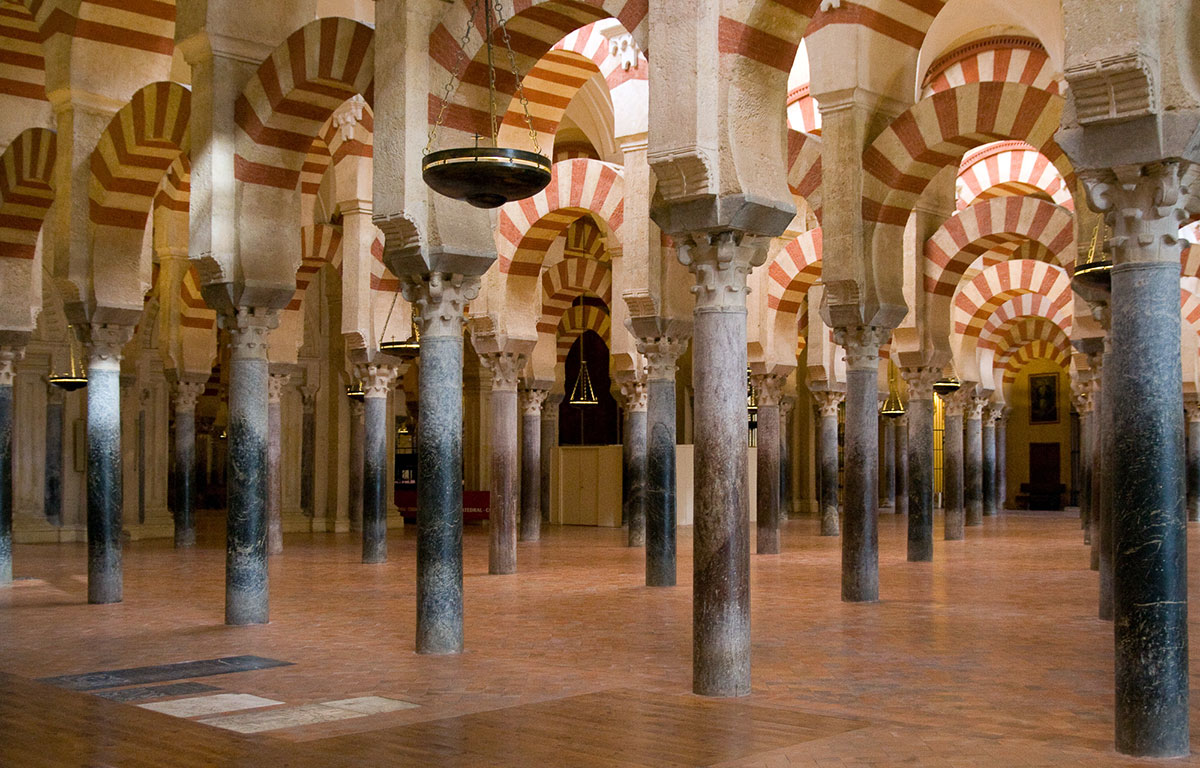 Interior of the Mezquita-Catedral de Córdoba, Spain.