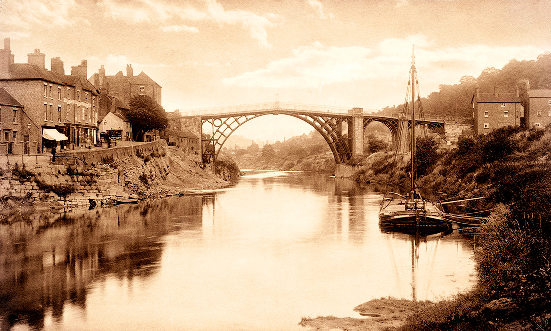 The Iron Bridge near Coalbrookdale, Shropshire, completed 1779.