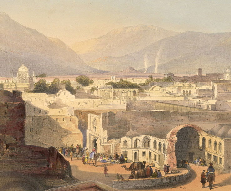 Lithograph of Kandahar by Lieutenant James Rattray, 1848.