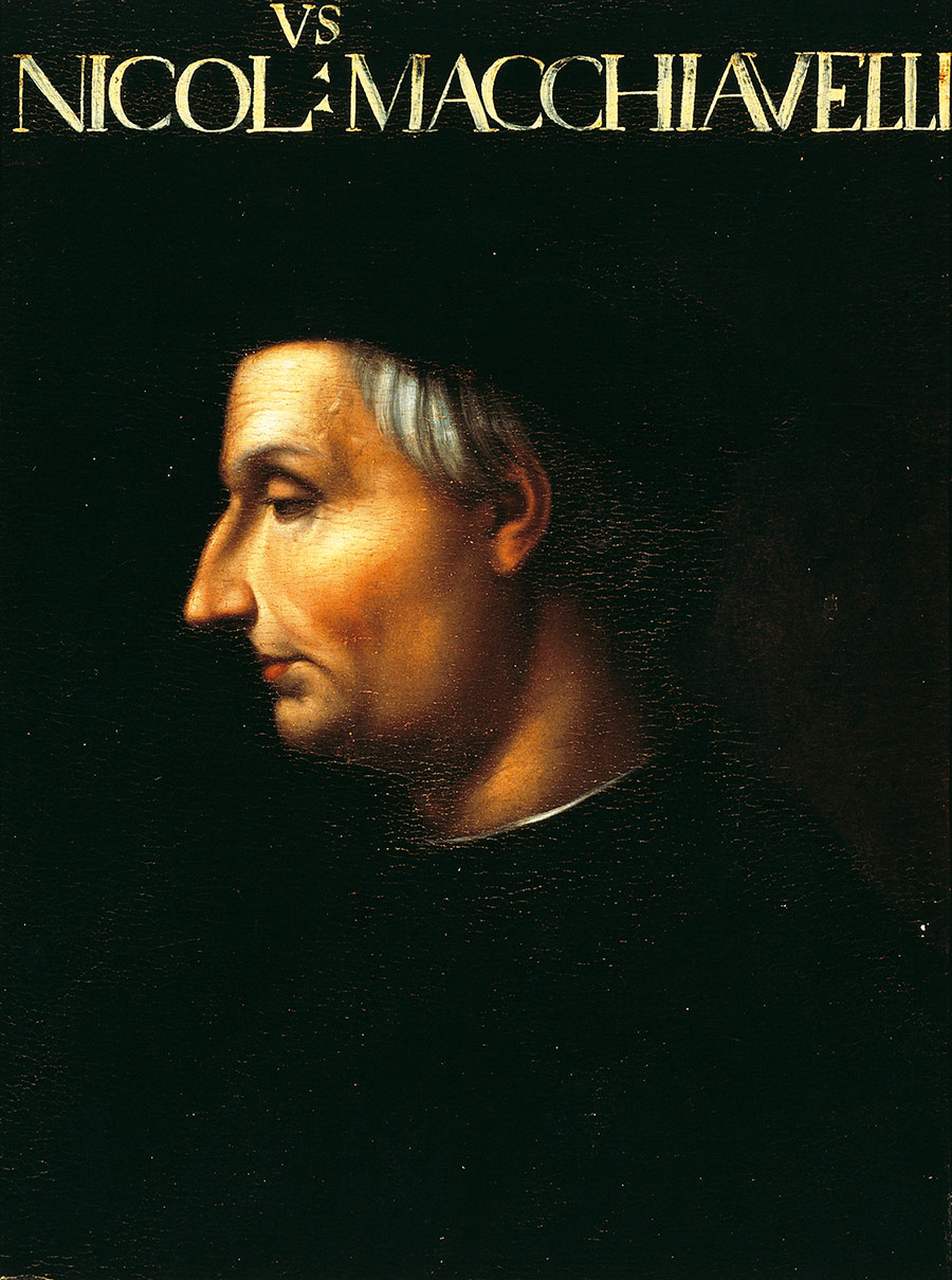 Portrait of Niccolò Machiavelli by Christophano dell'Altissimo, 16th century.