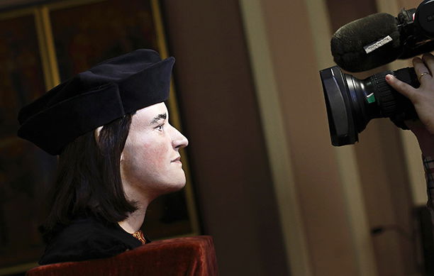 The face of Richard III reconstructed from the recently discovered skull of the last Plantagenet ruler of England. Getty/AFP