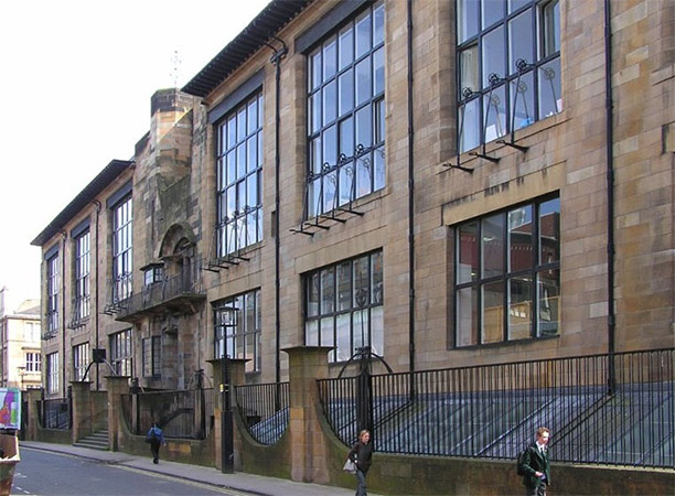 Glasgow School of Art (1899-1909) by Charles Rennie Mackintosh. 