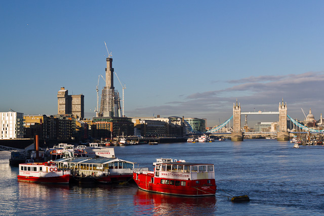 The Shard in London, under construction in 2010