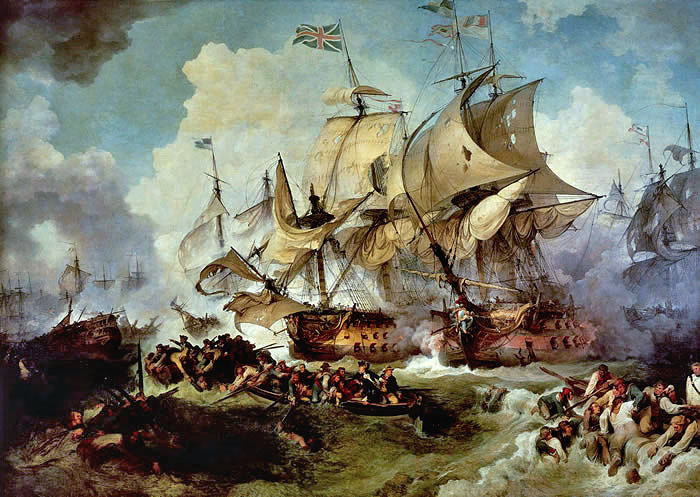 Lord Howe's action, or the Glorious First of June Philippe-Jacques de Loutherbourg, 1795