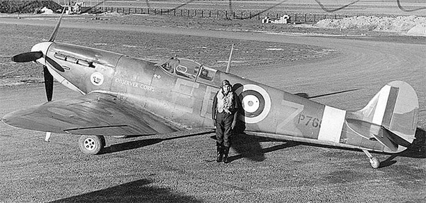  Spitfire Mk IIA, P7666, EB-Z, "Observer Corps", was built by Castle Bromwich, and delivered to 41 Squadron on 23 November 1940.