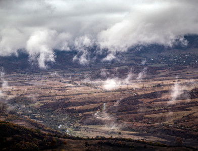 Mountain range near Stepanakert, 2018.