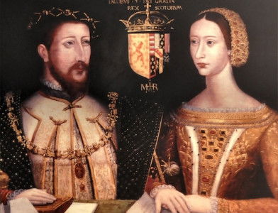 James V of Scotland and Mary of Guise, from a portrait in Blair Castle, c. 16th century. Sir Gawain (CC-BY-SA-4.0).