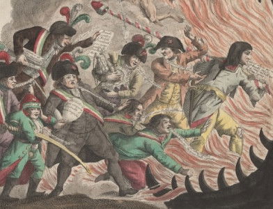 A satire on the looting of Italy by the French army under Napoleon, c.1799. Prints, Drawings and Watercolors from the Anne S.K. Brown Military Collection. Brown Digital Repository. Brown University Library. Public Domain.