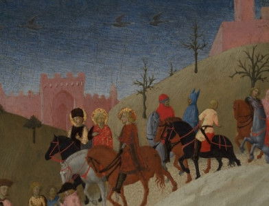 The Journey of the Magi to Bethlehem, Stefano di Giovanni, c.1433-35. Metropolitan Museum of Art. Public Domain.