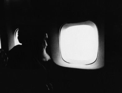 Ayatollah Khomeini on his way to Tehran, February 1979. Library of Congress. Public Domain.