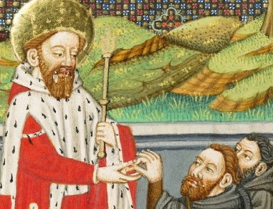 Saint Edward the Confessor, the Book of Hours of the Master of Sir John Fastolf, c.1430-40. J. Paul Getty Museum, Los Angeles. Public Domain.