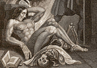Detail from the Frontispiece to the first edition of Frankenstein, 1831. Courtesy Wikimedia/Creative Commons.