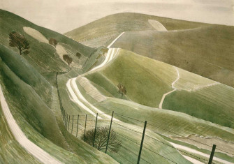 Chalk Paths, by Eric Ravilious, 1935 © Private Collection/Bridgeman Images.