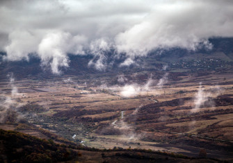 Mountain range near Stepanakert, 2018.