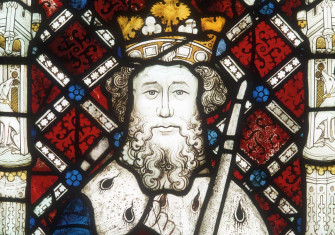 Window depicting Edward the Confessor, Canterbury Cathedral, 15th century © Bridgeman Images.