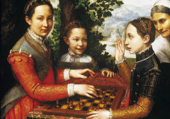 The Chess Game (Portrait of the artist's sisters playing chess)