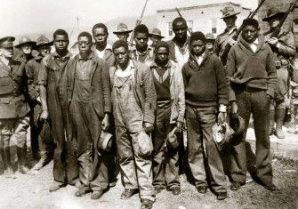 Young men accused in the Scottsboro rape case, Alabama, 1931 © Getty Images.