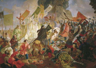 Siege of Pskov in 1581, by Karl Brioullov c. 1843. Wiki Commons/State Tretyakov Gallery.