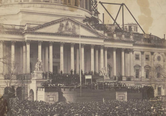Inauguration of Lincoln, 4 March 1861. Library of Congress.