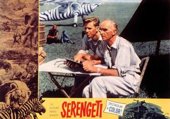 ‘Spectacular in Color’ film poster for Serengeti, 1960.