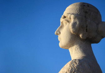 Statue of Mado Mavroyenous in Mykonos. Tibor Bognar/Alamy.