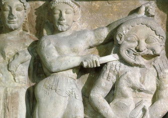 Perseus beheading Medusa, Selinous, Sicily.