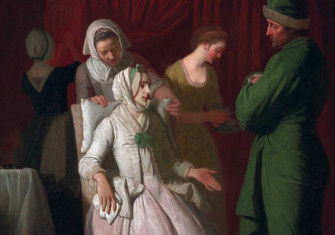 The Virtuous Comforted by Sympathy  & Attention, by Edward Penny, 1774.