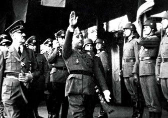 Francisco Franco with Adolf Hitler, 1940. 