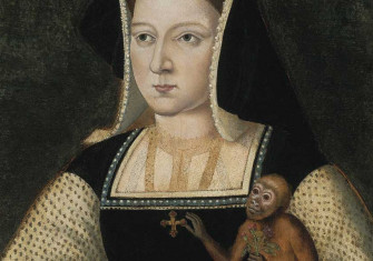 Katherine of Aragon, by Lucas Horenbout, c.1525.