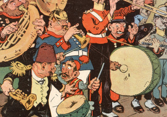 ‘The Balkans, a false note in the European concert’, German cartoon from Der Wahre Jacob, 12 October 1909.
