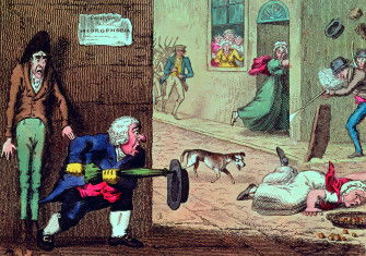 ‘Mad Dog’, hand-coloured engraving, 1826.