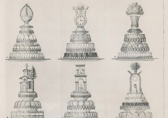 Designs by Antonin Carême, engraving, 19th century.