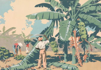 Empire Buying Makes Busy Factories: ’Cutting Bananas in Jamaica‘, C. 1930. Yale Center for British Art, Gift of Henry S. Hacker, Yale BA 1965. Public Domain..