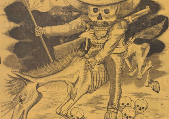 ‘La Gran Calavera de Emiliano Zapata’, a broadside from the Mexican Revolution, c. 1911. New York Public Library. Public Domain.