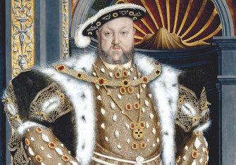 Portrait of Henry VIII, from the studio of Hans Holbein the Younger, c.1543. Bridgeman Images.