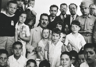 Mexican president Lázaro Cárdenas with some of the ‘Niños de Morelia’ escaping Franco’s Spain, Mexico City, 1937. Bettman/Getty Images.