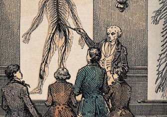 A lecture on the nervous system, by C. Bethmont, c.1860. Wellcome Collection. Public Domain.