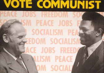 Communist Party of the United States of America election poster, c. 1975-6. Library of Congress. Public Domain.