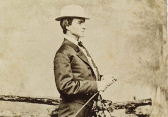Promotional photograph of Edward Payson Weston, New York, c.1860. Transcendental Graphics/Getty Images