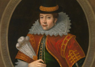 Pocahontas in England, copy after Simon van de Passe, c. 1616.  National Portrait Gallery, Smithsonian Institution. Public Domain.
