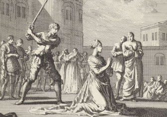 The execution van Anna Boleyn, by Jan Luyken, 1699. Rijksmuseum. Public Domain.