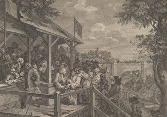 'The Polling', the third in William Hogarth’s four-part series, An Election, 1754. The Metropolitan Museum of Art. Public Domain.