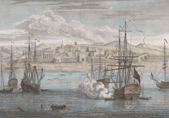 Fort St. George, the first East India Company fortress on the subcontinent, by Gerard van der Gucht, 1736. Yale Center for British Art, Paul Mellon Collection. Public Domain.