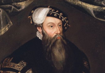 A portrait of Gustav I Vasa, after a painting dating to the 1540s, attributed to Cornelius Arendtz, 17th century. Nationalmuseum, Sweden.