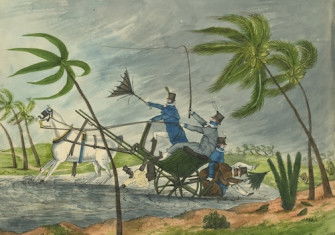 ‘Overtaken in a Hurricane in Jamaica, 1812’, by Catherine Street. Prints, Drawings and Watercolors from the Anne S.K. Brown Military Collection. Brown Digital Repository. Brown University Library.