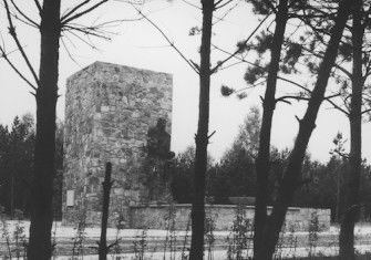 Memorial at the Sobibor concentration camp, c. 1980-90. United States Holocaust Memorial Museum, courtesy of Adam Kaczkowski.