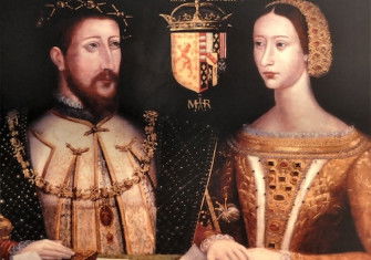 James V of Scotland and Mary of Guise, from a portrait in Blair Castle, c. 16th century. Sir Gawain (CC-BY-SA-4.0).